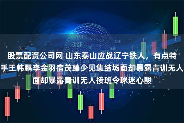 股票配资公司网 山东泰山应战辽宁铁人，有点特殊意义，昔日射手王韩鹏李金羽宿茂臻少见集结场面却暴露青训无人接班令球迷心酸